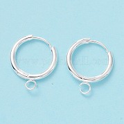 201 фурнитура для сережек-колец Huggie Hoop из нержавеющей стали STAS-P283-01R-S