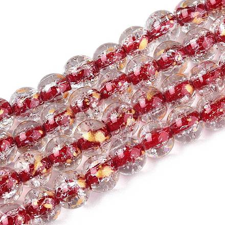 Хрустящие прозрачные стеклянные бусины нити GLAA-N030-8mm-01H-1