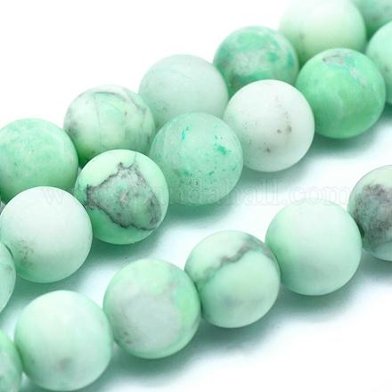 Естественно Howlite шарик нити G-I224-04A-8mm-1