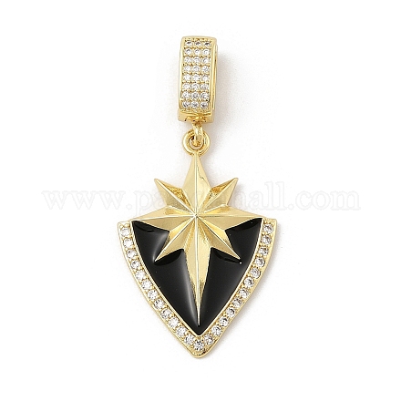 Латунные микро проложить кубического циркония подвески KK-U047-06G-1