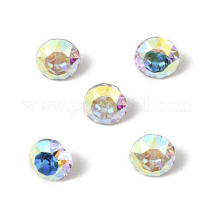Стеклянные стразы кабошоны GLAA-A018-8mm-001AB-1