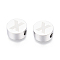 Tarnish Resistant 304 Stainless Steel Beads, Flat Round with Letter, Letter.X, 10x4.5mm, Hole: 2mm