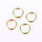304 Stainless Steel Open Jump Rings, Golden, 22 Gauge, 3.5x0.6mm, Inner Diameter: 2.3mm