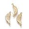 304 Stainless Steel Links Connectors, Angel Wings, Golden, 15x5.5x1mm, Hole: 0.8mm