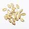 304 Stainless Steel Charms, Stamping Blank Tag, Oval, Real 24k Gold Plated, 9x5x1mm, Hole: 1mm
