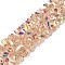 Transparent Glass Beads Strands, Faceted, AB Color, Triangle, PeachPuff, 4~4.5x4~4.5x2.5mm, Hole: 0.8mm, about 128~136pcs/strand, 11.10''~12.44''(28.2~31.6cm)
