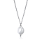 S925 Sterling Silver & Natural Freshwater Pearl Pendant Necklaces, Platinum, White, 17.72 inch(45cm)