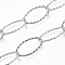 Tarnish Resistant 304 Stainless Steel Cable Chains, Textured, Soldered, Flat Oval, Stainless Steel Color, 20.5x10.4x0.8mm, about 39.37 inch(1m)/strand