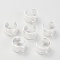 304 Stainless Steel Ear Cuff Findings, with Hole and Star Pattern, Silver, 11x7mm, Hole: 1mm