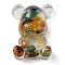 Resin Display Decorations, with Natural Multi-Color Agate Chips Inside, Bear, 53.5~53.8x41~41.5x17.5~21mm