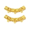 Alloy Curved Tube Chandelier Component Links, Matte Gold Color, 41x6x13mm, Hole: 1.8mm