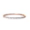 Alloy with Crystal Rhinestone Finger Rings, Rose Gold, US Size 7(17.3mm)