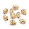 Brass Beads, Matte Style, Twist Nuggets, Cadmium Free & Nickel Free & Lead Free, Long-Lasting Plated, Real 18K Gold Plated, 8.5~9x5.5~7x5mm, Hole: 1mm