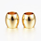 202 Stainless Steel European Beads, Barrel, Large Hole Beads, Golden, 6x6mm, Hole: 4mm