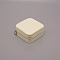 PU Leather Jewelry Storage Box, Flip Box, Square, Lemon Chiffon, 9.9x9.7x5cm