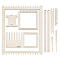 BENECREAT 11 Pcs Wood Weaving Loom Kit, Weaving Tools with Wooden Weaving Shuttle Wooden Weaving Crochet Needle and Weaving Comb for Woven Tapestry Knitted Crafts Making
