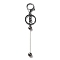 Alloy Bar Beadable Keychain for Jewelry Making DIY Crafts, with Alloy Lobster Clasps and Iron Ring, Gunmetal, 15.5~15.8cm
