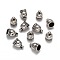 Tibetan Style Cord Ends, Cadmium Free & Nickel Free & Lead Free, Column, Antique Silver, 12x7x7mm, Hole: 1mm, Inner Diameter: 6mm