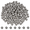 140Pcs Tibetan Style Alloy Beads, Textured Round, Cadmium Free & Lead Free, Antique Silver, 8mm, Hole: 1mm