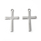 Tarnish Resistant 201 Stainless Steel Pendants, Cross, Stainless Steel Color, 20.5x12.5x0.8mm, Hole: 1.4mm