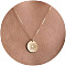 Brass Pendant Necklaces for Women, Golden, Sun, 17.72 inch(45cm)