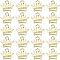 50Pcs Rack Plating Alloy Pendants, Crown Charms, Golden, 11x13x2mm, Hole: 2mm