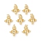 Eco-Friendly Brass Pendants, with Jump Ring, Lead Free & Cadmium Free, Cupid Charm, Real 18K Gold Plated, 21x16.5x6mm, Hole: 3.5mm