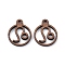 Walnut Wood Laser Cut Pendants, Hollow Constellation Charms, Undyed, Leo, 24x20x2.5mm, Hole: 2.4mm