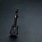 Openable Stainless Steel Memorial Urn Ashes Pendants, Guitar, Electrophoresis Black, 42x15mm, Hole: 9.5mm