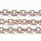Ion Plating(IP) 304 Stainless Steel Cable Chains, Soldered, with Spool, Oval, Rose Gold, 2x1.5x0.4mm, about 32.8 Feet(10m)/roll
