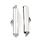 Non-Tarnish 304 Stainless Steel Slide On End Clasp Tubes, Slider End Caps, Stainless Steel Color, 20x6x4mm, Hole: 3.5mm, Inner Diameter: 3mm
