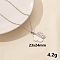 304 Stainless Steel Flower Pendant Necklace for Women, Cable Chain Necklaces