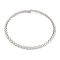 Rack Plating Brass Pave Clear Cubic Zirconia Choker Necklaces, Long-Lasting Plated, Cadmium Free & Lead Free, Platinum, Inner Diameter: 4.27 inch(10.85cm), 7.5mm