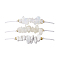 3Pcs 3 Styles Gemstone Braided Bead Bracelets, with Brass Beads, Chip, Inner Diameter: 2-7/8 inch(7.3cm), 1pc/style