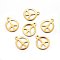 201 Stainless Steel Pendants, Peace Sign, Real 18K Gold Plated, 15x12.5x1mm, Hole: 1.4mm