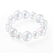 Graduated Round Glass Beaded Stretch Bracelets, with Cardboard Box, Clear AB, Inner Diameter: 2-1/8 inch(5.3cm)