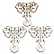 Undyed Natural Wooden Big Pendants, Laser Cut Shapes, Elephant, Antique White, 81x69.5x2mm, Hole: 1.4mm