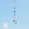 Crystal Glass Sun Catcher Pendant, Rainbow Maker, DIY Garden & Home Decoration, Blue, 195x30mm