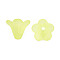Frosted Acrylic Beads, Flower, Yellow, 10x13.5mm, Hole: 1.8mm, about 1600pcs/500g