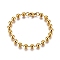Ion Plating(IP) 304 Stainless Steel Ball Chain Bracelets, Tag Chain, with Lobster Claw Clasp, Golden, 19cm(7-1/2 inch)