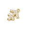 Brass Charms, with ABS Plastic Imitation Pearl, Long-Lasting Plated, Cadmium Free & Lead Free, Rack Plating, Sagittarius, Real 18K Gold Plated, 14.5x10.5x3.5mm, Hole: 1.2mm