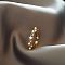 Rhombus Brass Micro Pave Clear Cubic Zirconia Cuff Rings for Women, with Plastic Pearl, Golden, Inner Diameter: Adjustable