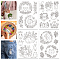 4 Sheets 11.6x8.2 Inch Stick and Stitch Embroidery Patterns, Non-woven Fabrics Water Soluble Embroidery Stabilizers, Cat Shape, 297x210mmm