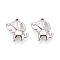304 Stainless Steel Pendants, Dog Charms, Stainless Steel Color, 14x12x2.5mm, Hole: 1mm