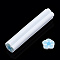 Luminous Handmade Polymer Clay Nail Art Decoration, Fashion Nail Care, No Hole Tubes, Flower, Sky Blue, 47~50x8~10x8~10mm