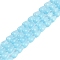 Cat Eye Beads Strands, Faceted, Teardrop, Light Blue, 10x6mm, Hole: 1mm, about 42pcs/strand, 14.76''(37.5cm)