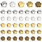 50Pcs 5 Colors Tibetan Style Zinc Alloy Dog Paw Prints European Beads, Large Hole Beads, Lead Free & Cadmium Free, Mixed Color, 11x10.6~11x7.5~8mm, Hole: 4.8~5mm, 10pcs/color
