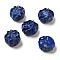 Natural Lapis Lazuli Carved Beads, Flower, 16.5~18.5x17.5~18.5x9~10mm, Hole: 1mm