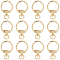 GORGECRAFT 12Pcs Round Swivel Clip Buckle Snap Hooks Alloy Eyelet Circle Carabiner Clip Spring O Ring Hook Gold Gate Cla