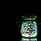 Luminous Glass Wishing Bottle with Random Color Ribbon, Glow in The Dark, Starry Sky Origami Star Jar Drifting Bottle for Bedroom Decor Gift Desktop Ornaments, Colorful, 53x75mm